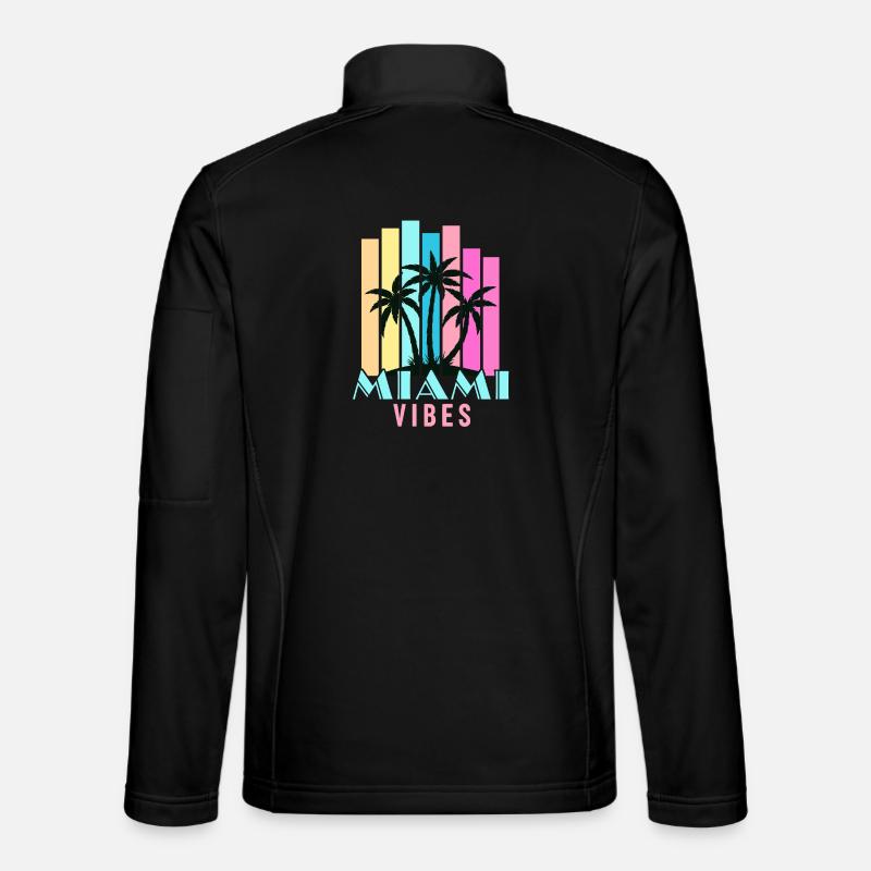 Vibrations de Miami - Veste en tissu softshell Unisexe - noir