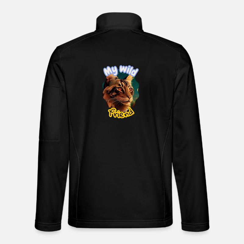 Wildkatze Freundschaft Illustration Unisex Softshelljacke