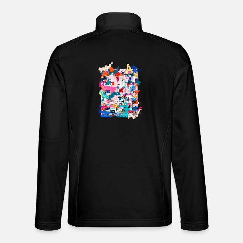 Pattern ,Pop Art , Art,Collage, Art,Newspaper, Typo Unisex Softshell Jacket