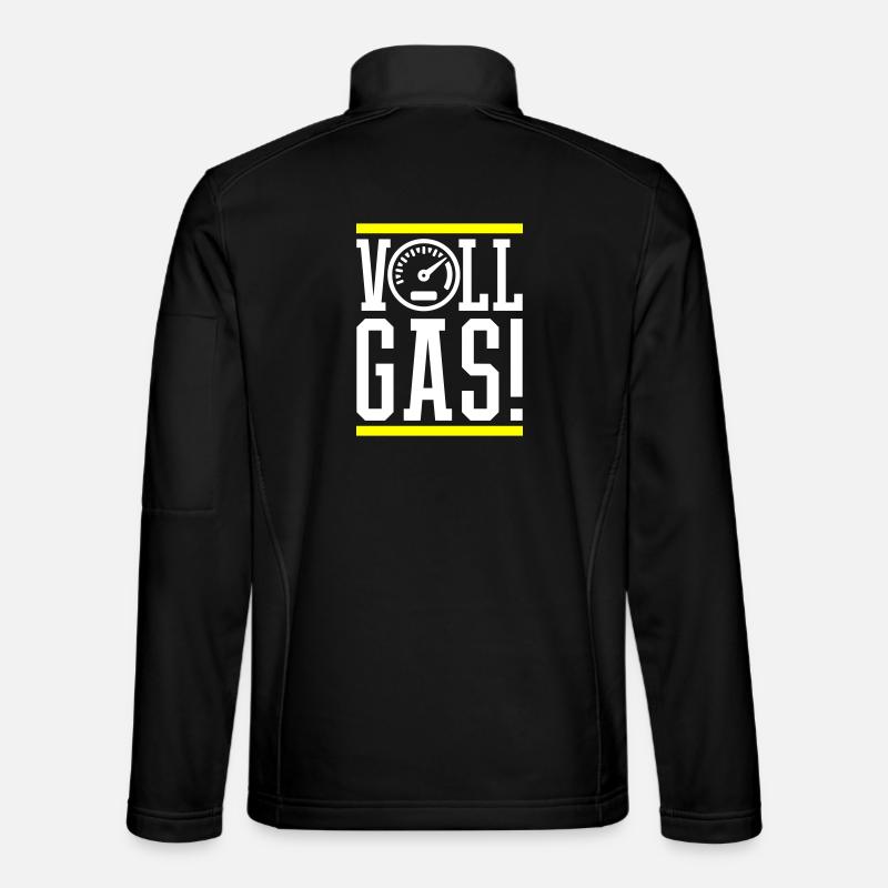 Vollgas Tacho Spruch - Unisex Softshelljacke - Schwarz