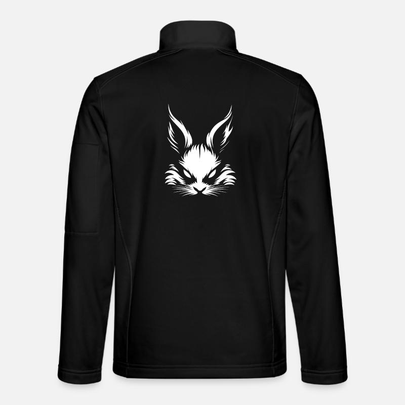 bad rabbit knows :) - Unisex Softshell Jacket - black