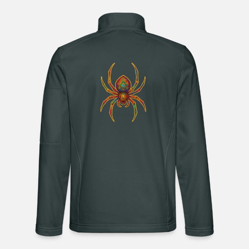 Rainbow Spider Ornament Unisex Softshell Jacket
