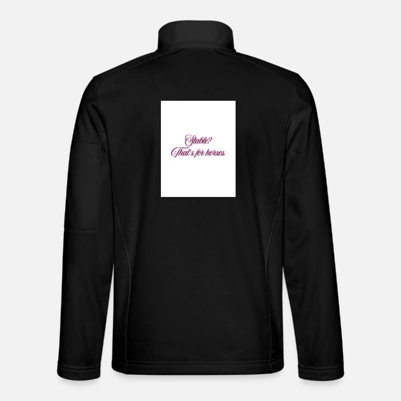 Étable? C’est pour les chevaux. - Veste en tissu softshell Unisexe - noir