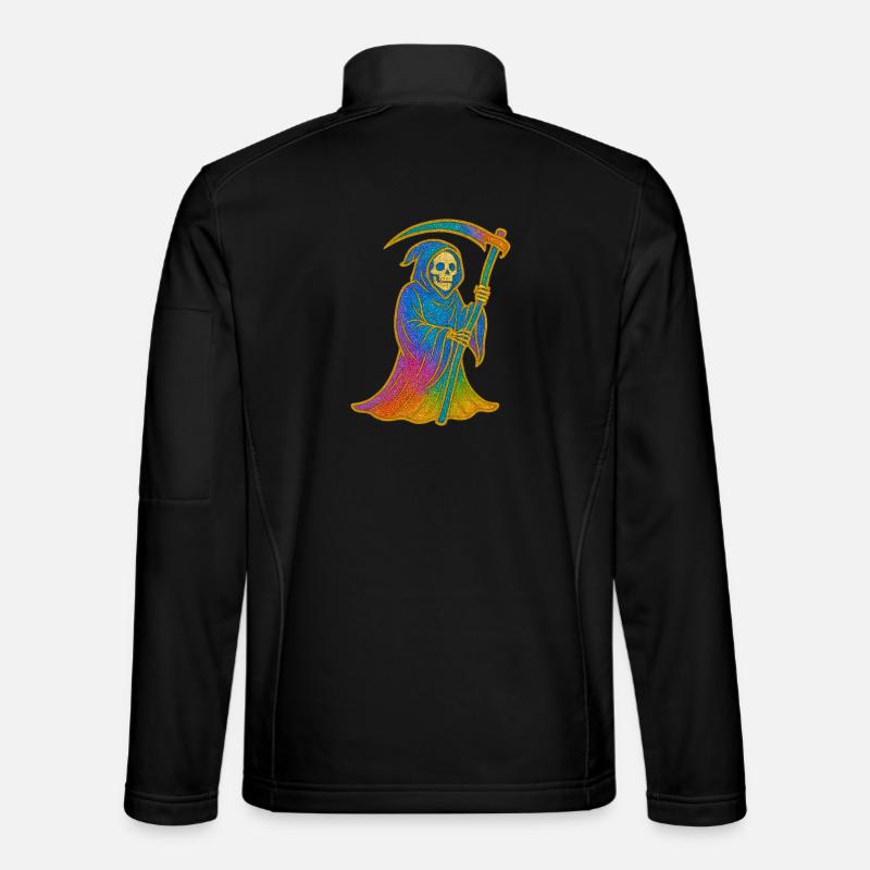 Der Tod | Regenbogen Sensenmann Unisex Softshelljacke
