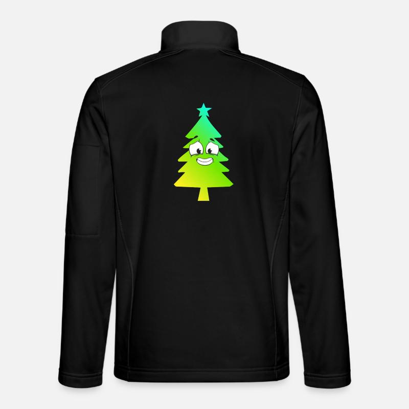 Arbre de Noël Gradient Sourire - Veste en tissu softshell Unisexe - noir