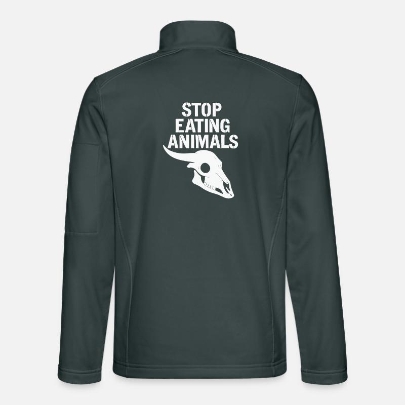 Arrête de manger le crâne d’animal Veste en tissu softshell Unisexe