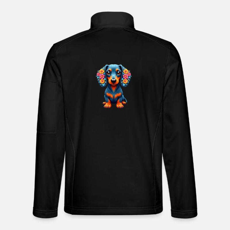 Dackel Dachshund Tekel - Unisex Softshell Jacket - black