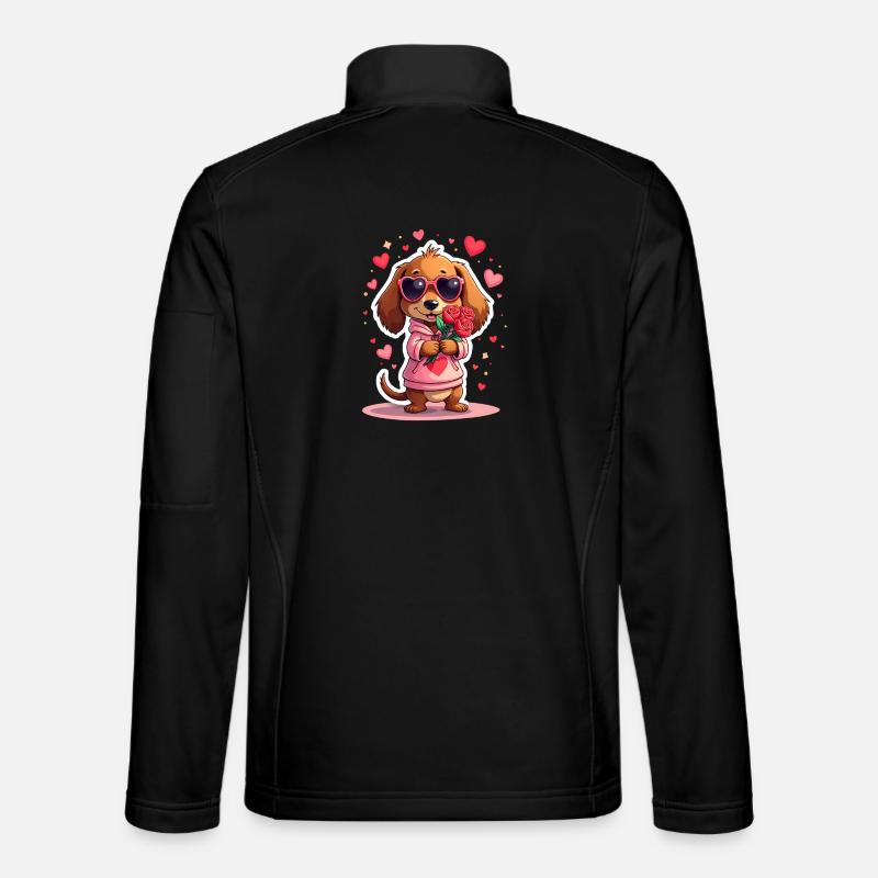 Dackel Dachshund Tekel - Unisex Softshelljacke - Schwarz