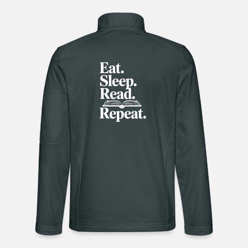 Eat. Sleep. Read. Repeat. Unisex Softshell Jacket