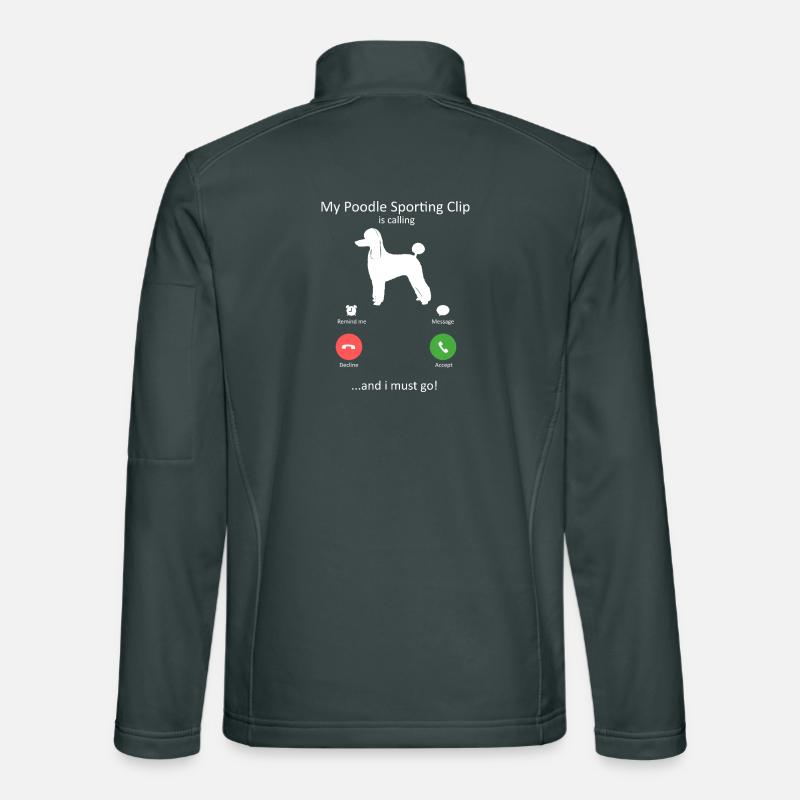 Poodle Incoming Call Funny Phone Interface Art Unisex Softshell Jacket