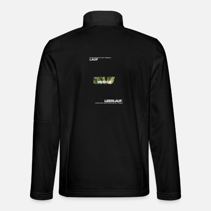 Entscheide – Blattgrün Motiv - Unisex Softshelljacke - Schwarz