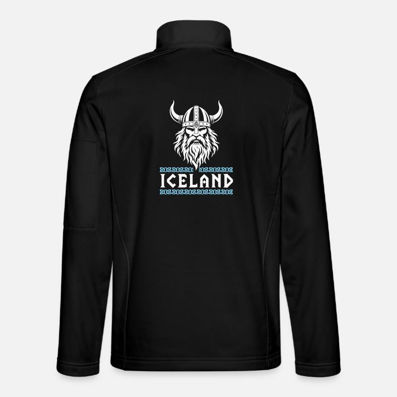 Insel-Wikinger-Nordhelm Odin-Design - Unisex Softshelljacke - Schwarz