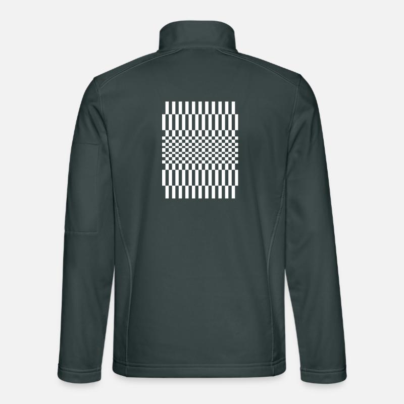 checkered pattern design Unisex Softshell Jacket