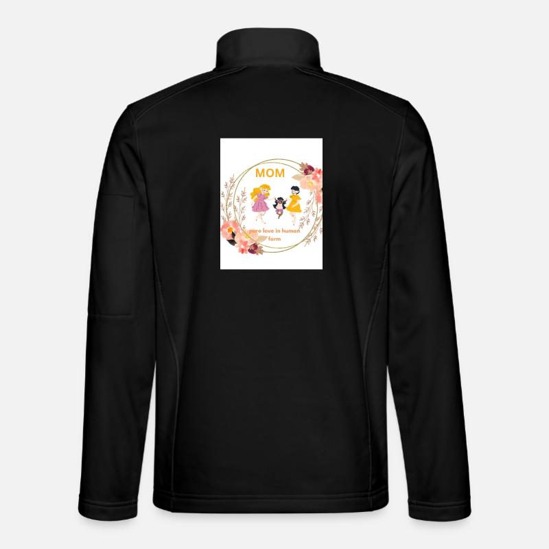 Mom Pure Love Blumenkreis - Unisex Softshelljacke - Schwarz