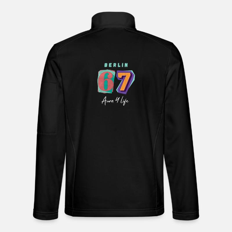 Berlin_67_Aura_4_Life - Unisex Softshelljacke - Schwarz