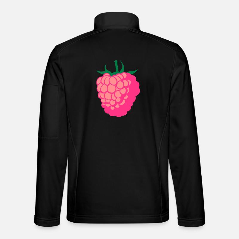 Raspberry fruit - Unisex Softshell Jacket - black