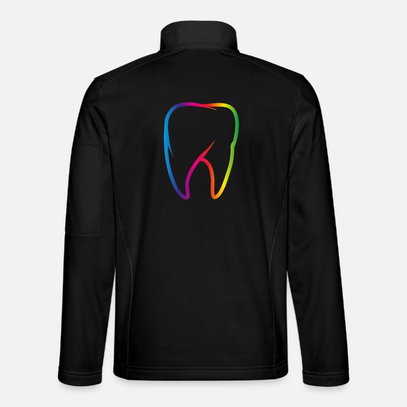 bright colorful rainbow tooth Unisex Softshell Jacket