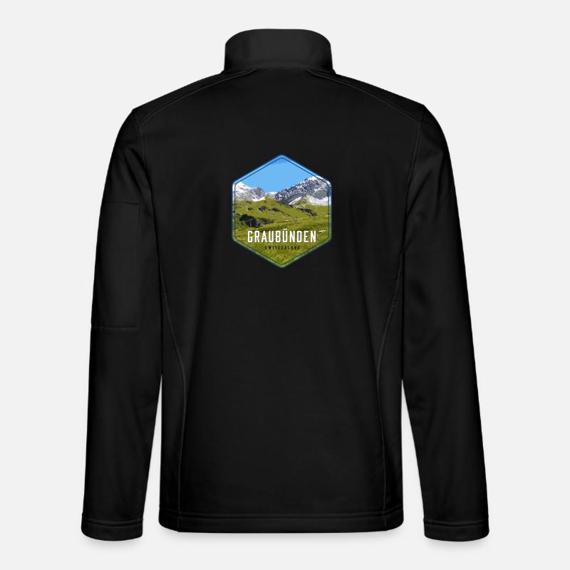 Graubünden Alpine Panorama Unisex Softshell Jacket