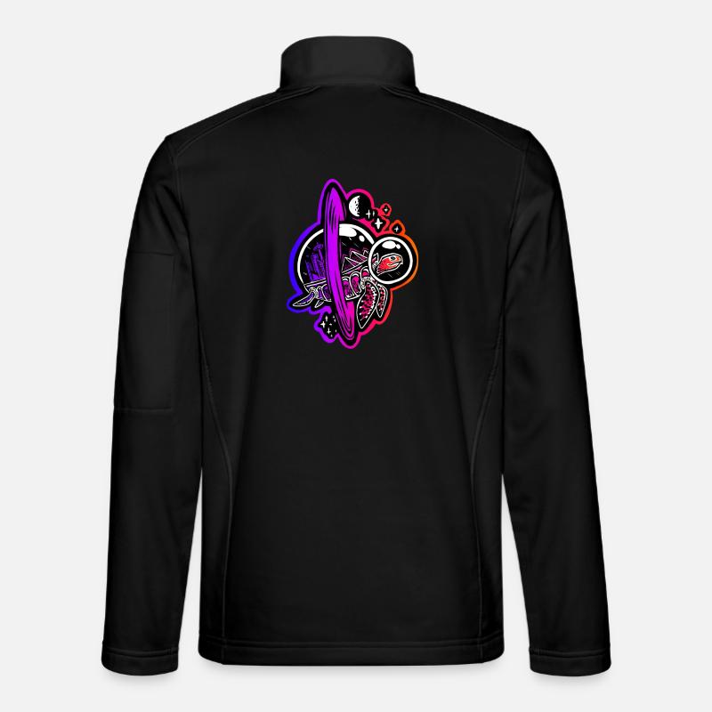Zeitreisende Schildkröte - Unisex Softshelljacke - Schwarz