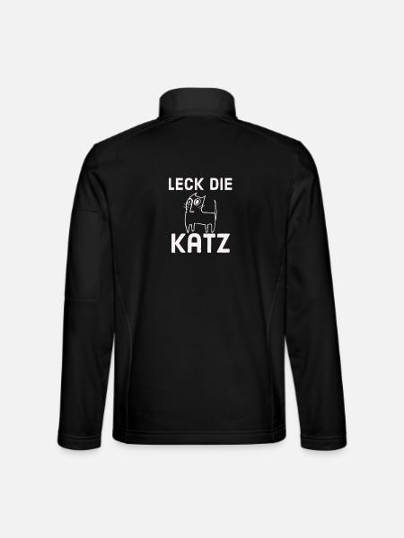 Leck die Katz - Unisex Softshelljacke - Schwarz - Hinten