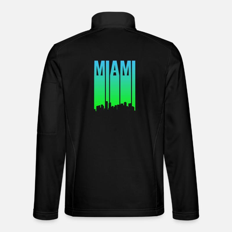 Miami Skyline Gradient Unisex Softshell Jacket