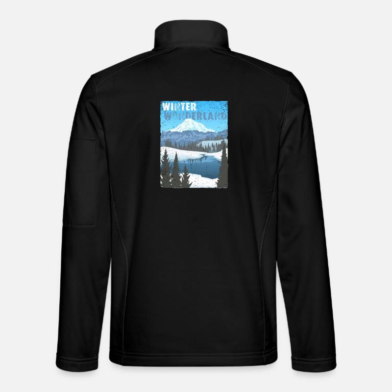 Winter Wonderland - public domain modificated - Unisex Softshell Jacket - black