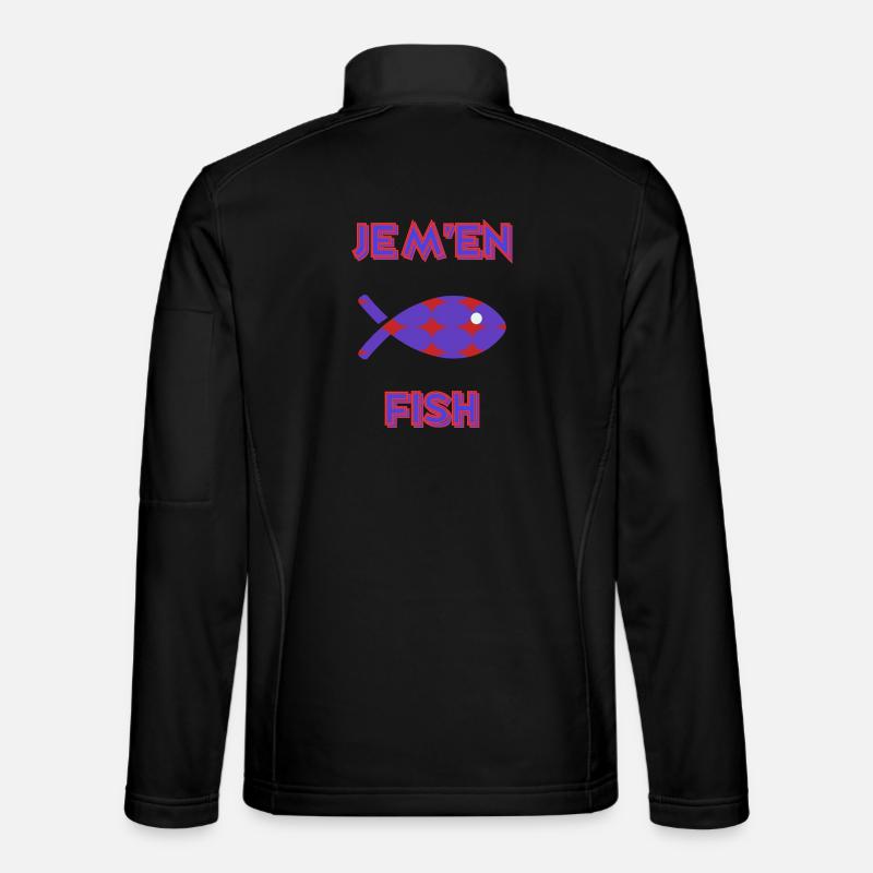 FISH. HUMOR. FISH - Unisex Softshell Jacket - black