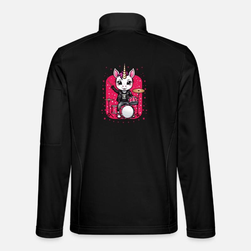 Punk Rock Einhorn - Unisex Softshelljacke - Schwarz