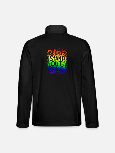NÉ POUR SE DÉMARQUER, PAS POUR S’INTÉGRER - Veste en tissu softshell Unisexe - noir - Dos
