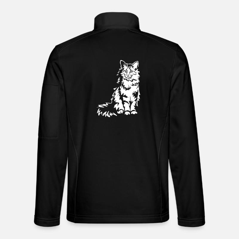 Chat des forêts norvégiennes « Black Edition » - Veste en tissu softshell Unisexe - noir