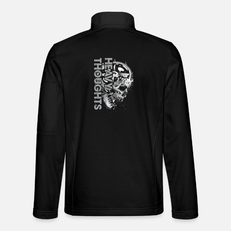 Skull Vinyl Pulse Graphic - Unisex Softshell Jacket - black