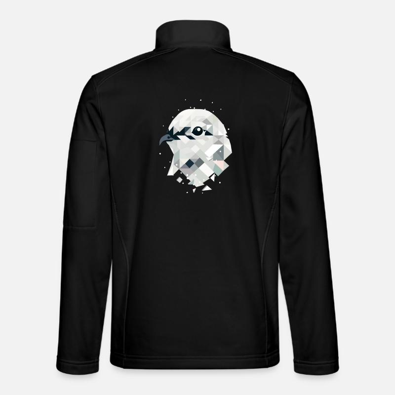 Lagopède élégant dans l’art géométrique - Veste en tissu softshell Unisexe - noir