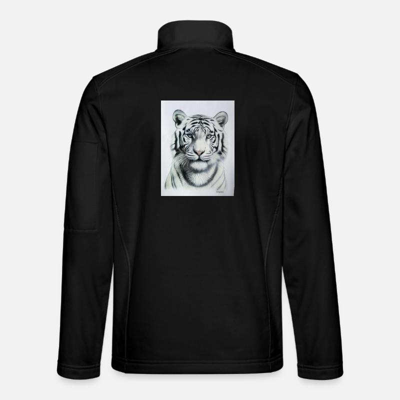 White Tiger - Weisser Tiger - Unisex Softshell Jacket - black