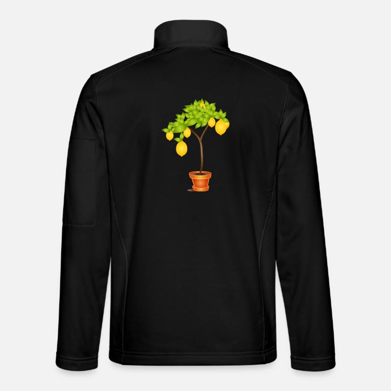 Mediterranean lemon tree motif in pot Unisex Softshell Jacket