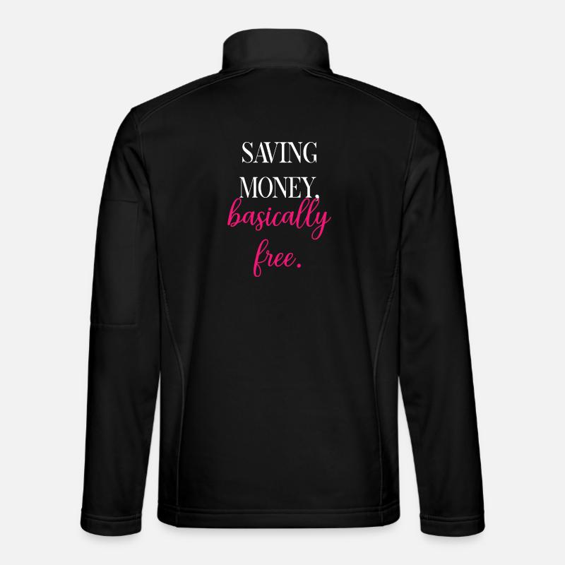Funny Shopping Logic: Basically Free Savings	 - Unisex Softshell Jacket - black