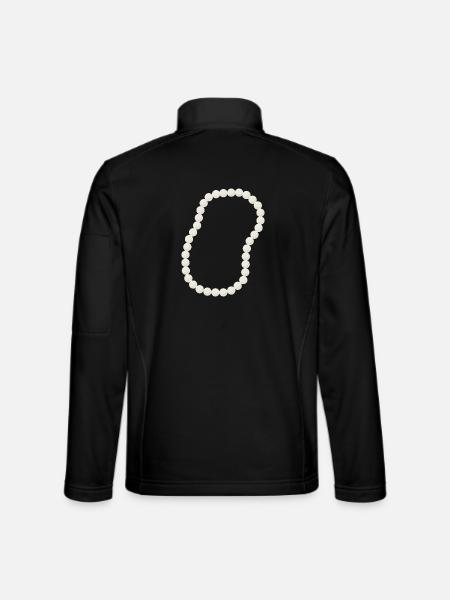 Elegantes Perlenketten-Design - Unisex Softshelljacke - Schwarz