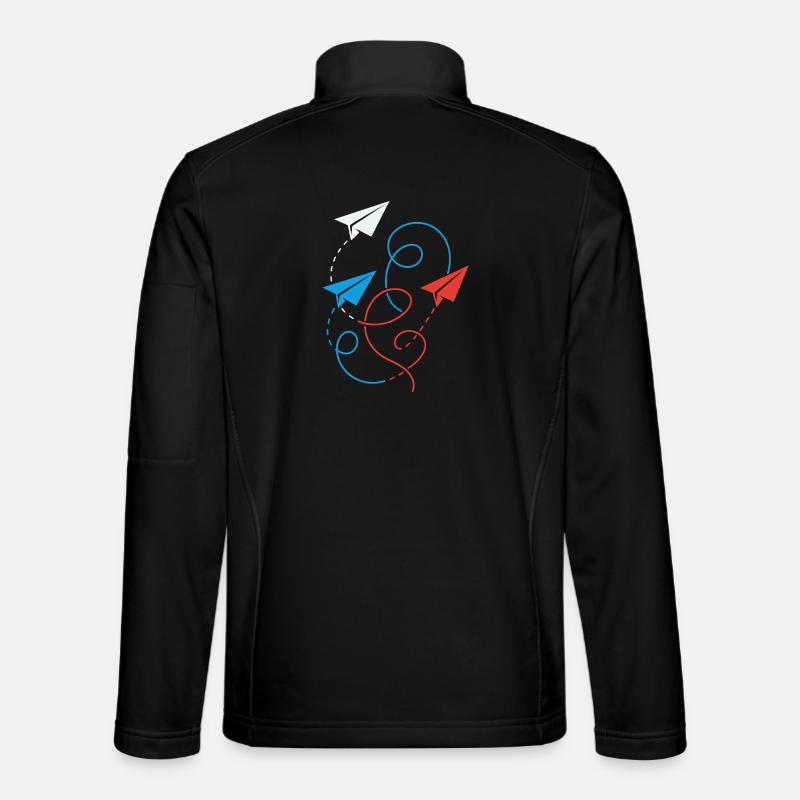Papierflieger - Unisex Softshelljacke - Schwarz