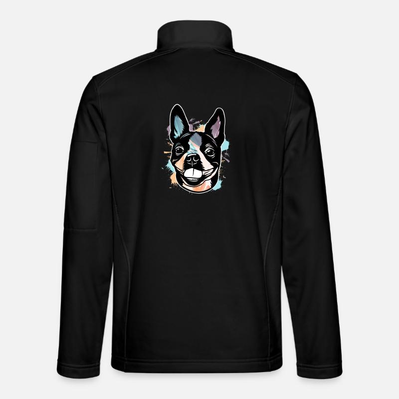 Boston Terrier - Unisex Softshell Jacket - black