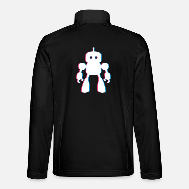 Roboter 3D-Effekt – Zukunft trifft KI Design Unisex Softshelljacke