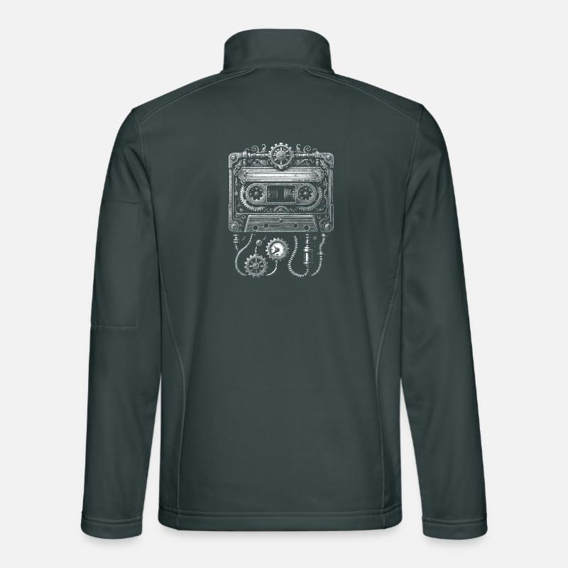 Steampunk Cassette Clockwork Unisex Softshell Jacket