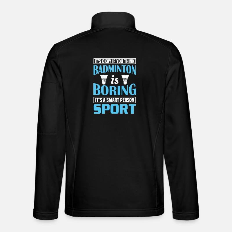 Badminton - Unisex Softshelljacke - Schwarz