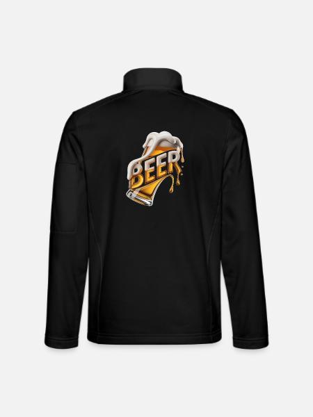 Bier – Cool Beer Logo - Unisex Softshelljacke - Schwarz