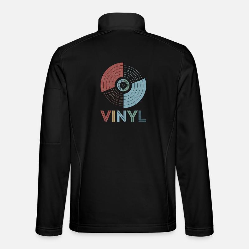 Vinyl Retro - Unisex Softshelljacke - Schwarz