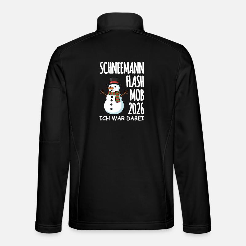 Snowman flash mob - Unisex Softshell Jacket - black