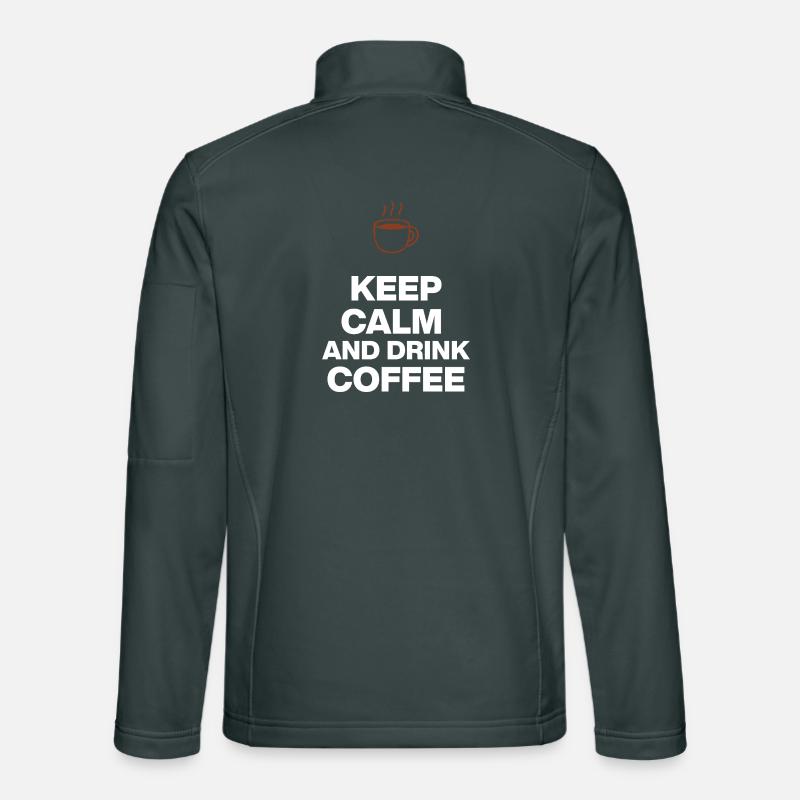 KEEP CALM AND DRINK COFFEE, OHNE KAFFEE GEHT NIX Unisex Softshelljacke