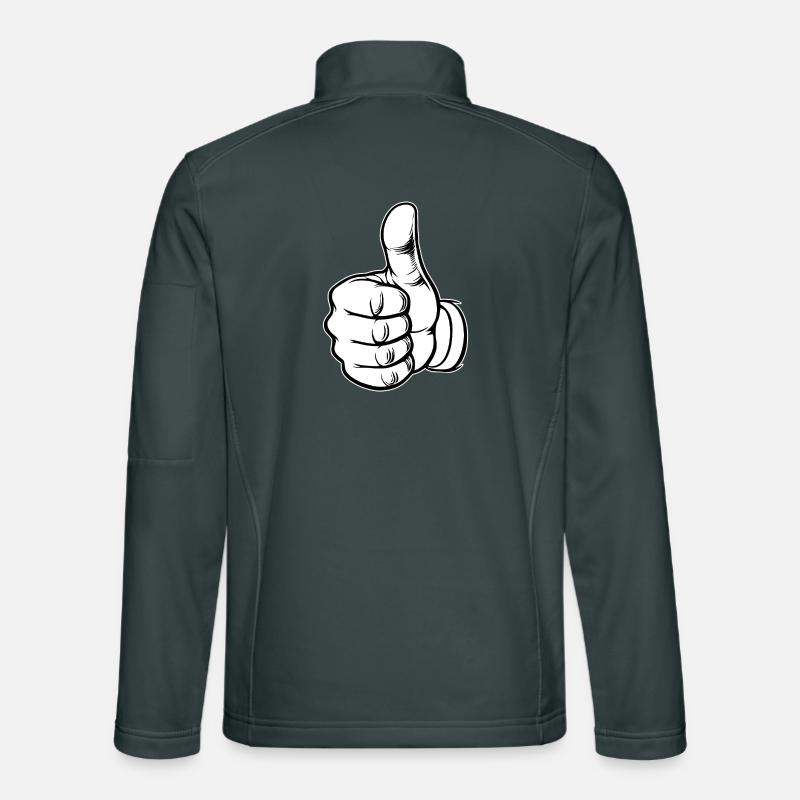 OK, icône de main pouce levée Veste en tissu softshell Unisexe