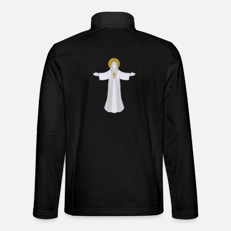 Open Arms Saint Halo Jesus God - Unisex Softshell Jacket - black