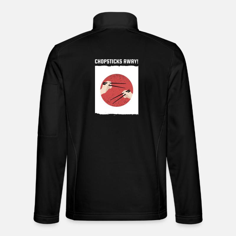 Chopsticks Away Ramen Japanese Flag  Unisex Softshell Jacket