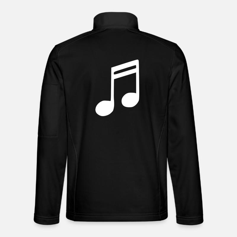 Musik Note Musiknote weiß - Unisex Softshelljacke - Schwarz