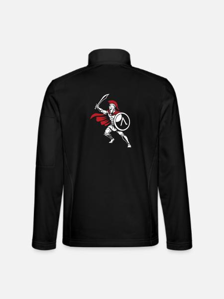 Guerrier Spartiate Épée Mascotte Spartan Strike - Veste en tissu softshell Unisexe - noir - Dos